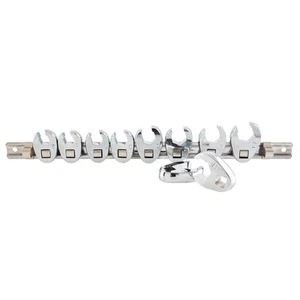 SUNEX TOOLS 9710M 3/8-Inch Drive Metric Crowfoot Flare Nut Wrench Set, Size-1... - Picture 1 of 6
