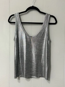 NEW WITHOUT TAG RTA Size XXS REVOLVE SILVER METALLIC TANK TOP - Picture 1 of 7