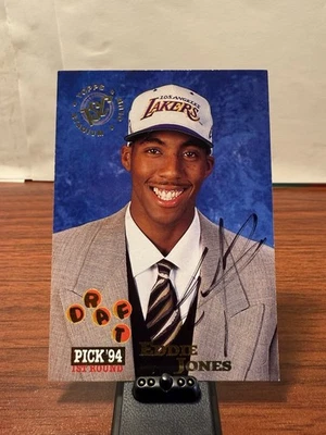 Topps Stadium Club 1994-95 - Selección del draft Eddie Jones #180 (RC) automático en tarjeta Foto 1 de 3