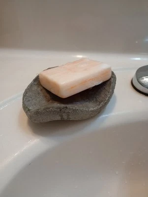 Jabonera de hojas - Cemento hecho a mano Foto 1 de 4