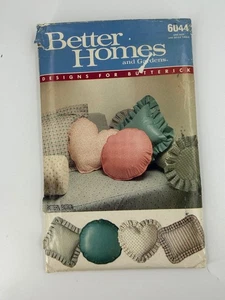 Almohada y cojín Butterick 6044 patrón de costura talla única vintage - Imagen 1 de 2