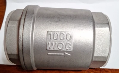 2" stainless steel spring check valve 316 ss Threaded - Image 1 of 4