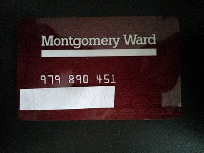 *MONTGOMERY WARD RARE EXPIRED CREDIT CARD*  No expiry date. - Image 1 of 2
