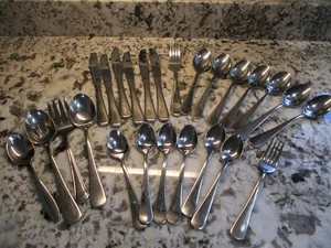 Cuchillos cubiertos de acero inoxidable Splendide Cirrus 25 piezas tenedores cucharas excelente - Imagen 1 de 4
