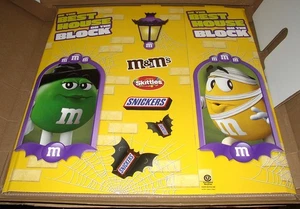 Rara scatola pattumiera esagonale M&M Snickers caramelle grande 30" Halloween esposizione negozio NUOVO - Foto 1 di 6