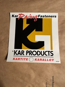 KAR Sticker Decal RACING ORIGINAL old stock GLOSSY - Picture 1 of 2