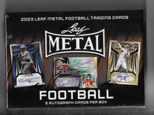 2023 Leaf Metal Draft Football HOBBY Box SEALED 5 AUTO PER BOX