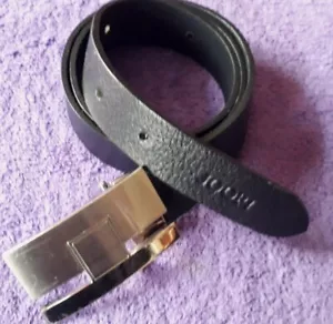 Edler Schicker Marken Echt Leder Gürtel schwarz 75x2,5cm Unisex Neuwert.NP:59,99 - Bild 1 von 10