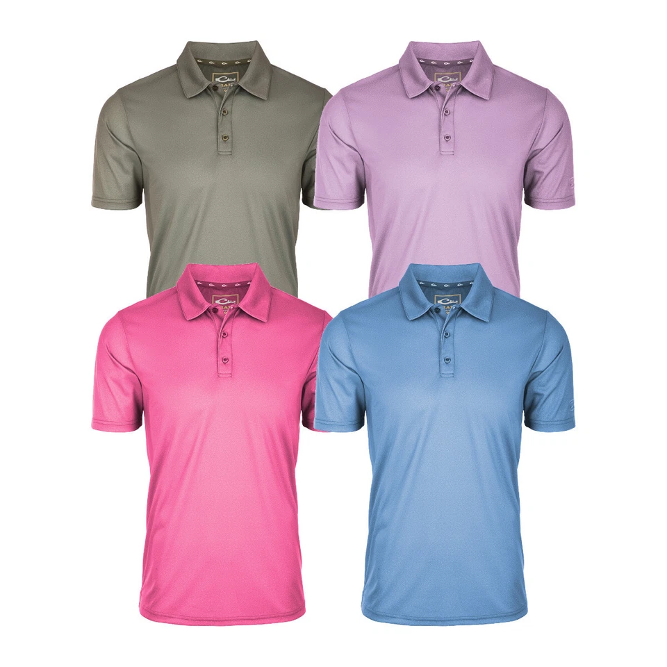 Drake Waterfowl Short Sleeve Heathered Polo Shirt - Image 1 of 1