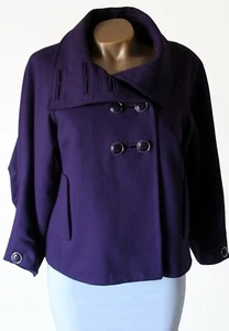 Giacca blazer Karen Millen pura lana liscia UK 12 doppiopetto boxy impeccabile - Foto 1 di 6