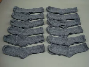 NWOT Women's Merino Wool Blend Ribbed Socks Shoe Size 6-9 Blue 12 Pair - Picture 1 of 2