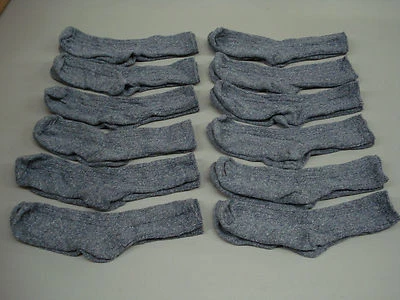 NUEVO SIN ETIQUETAS Para mujeres Mezcla de Lana Merino Calcetines Acanalados Zapato Talla 6-9 Azul 12 Pares  Foto 1 de 2