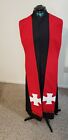 Clergy Stole Liturgical Vestment Custom Made Red And Green Reversible