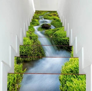3D Cool Creek G089 Stair Risers Decoration Photo Mural Vinyl Decal Wallpaper E - Picture 1 of 6