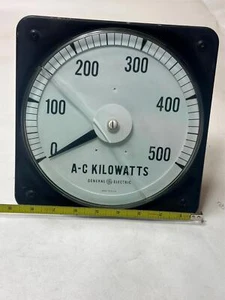 GE A/C Wattmeter 500kW 50-120221 50/60Hz AB16 5A 120V 480TR - Picture 1 of 8