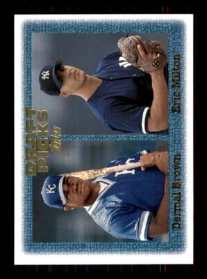 1997 Baseball Topps Dermal Brown / Eric Milton DPK, RC Royals/Yankees #272 DP - Image 1 of 2