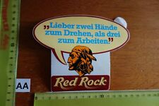 Alter Aufkleber Tabak Zigaretten RED ROCK Spruch Lieber zwei Hände zum...
