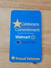 Walmart Sam's Club Veterans Badge Backer No Clip PROP ONLY "Proud Veteran"