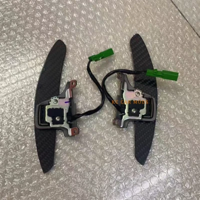 Levas de cambio de fibra de carbono negras personalizadas para Honda Civic 2006-2011 Foto 1 de 2