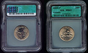2000-P ICG VIRGINIA QUARTER MS67 (465) A BEAUTIFUL COIN - Picture 1 of 1