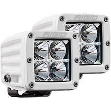 Rigid Industries Surface Mount White D-Series Pro Hybrid Flood LED Light Pods