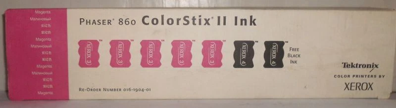 Tektronix Xerox 016-1904-01 Colorstix II ink 5x magenta 2xblack  Phaser 860 OVP - Image 1 of 1