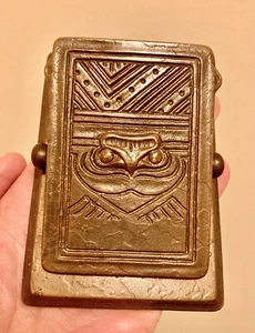 ANTIQUE TIFFANY STUDIOS NEW YORK #1190 AMERICAN INDIAN PATTERN BRONZE PAPER CLIP - Picture 1 of 12
