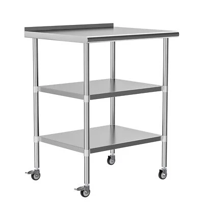 KICHKING Commercial Stainless Steel Work Table 24'' x 30'' Food Prep Table Restaurant NSF