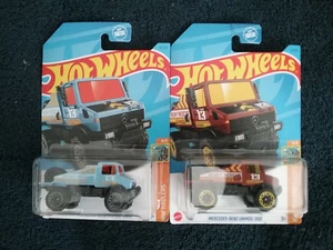 Hot Wheels Set of 2 MERCEDES-BENZ UNIMOG 1300 #61/250, New - Picture 1 of 3