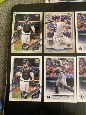 (15) Lote Jorge Alfaro #4 Miami Marlins Foto 1 de 4