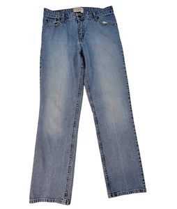 Levi Strauss Signature Size Misses 14M Stretch Mid Rise Straight Leg Jeans Denim - Picture 1 of 5