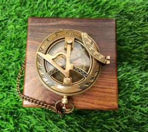 Personalized Working Sundial Compass, Engraved Compass, Anniversary Gift Compass - Picture 1 of 5