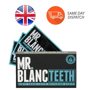Mr Blanc Teeth Minty Fresh Zahnaufhellungsstreifen 2 Wochen Glycerin Menthol Gel - Bild 1 von 7