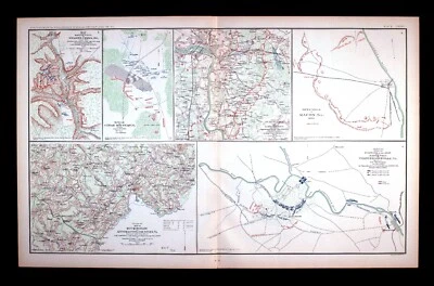 Civil War Map Richmond Chancellorsville Appomattox Virginia Macon Wilson Creek - Image 1 of 4