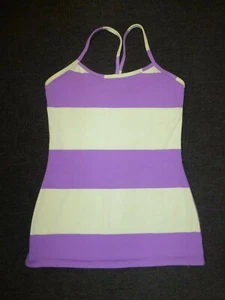 Lululemon women's lilac/gray print racer-back sports bra top Sz 6 (S) - Picture 1 of 4