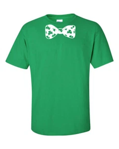 Bowtie Clover Irish St. Patricks Day Funny T shirt tee - Picture 1 of 1