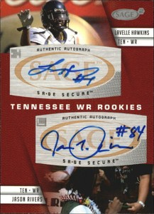 2008 SAGE Squared Dual Autographs #A39 Lavelle Hawkins/Jason Rivers 