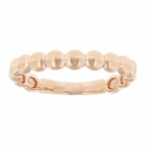 14k Rose Gold Ball Beaded Stackable Ring 3mm 1.8 grams Size 6.75 - Picture 1 of 2