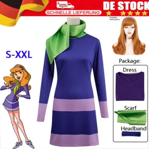 Frauen Daphne Blake Cosplay Kostüm Scooby Doo Karneval Party Halloween Kleid - Bild 1 von 20