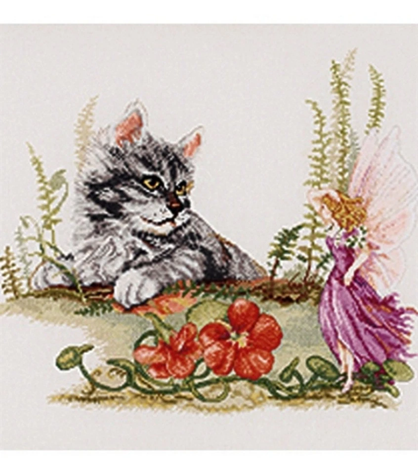 KIT de punto de cruz contado Furry Fairy Friends Janlynn sellado Foto 1 de 4