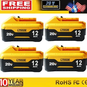 For Dewalt 20V 20 Volt Max 12.0Ah 8.0Ah Li-ion Battery DCB206-2 DCB205-2 DCB204 - Picture 1 of 23
