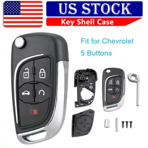 Fob Car Key Shell for 2010 - 2013 2014 2015 2016 2017 2018 2019 Chevrolet Camaro - Picture 1 of 9