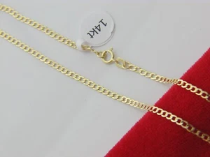 Reine 14K Gelbgold Echt Gold Kette FLACH PANZER Diamantschliff 2,5 mm - Bild 1 von 3