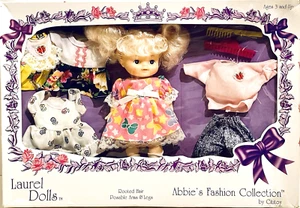 Cititoy 1990 Laurel Dolls Abbie's Fashion Collection 7" Baby Doll With Outfits - Picture 1 of 3