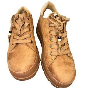 Zodiac Bea braune Plateau-Sneaker Kunst-Wildleder Schnürschuhe Damen 9M NEU ohne Karton - Bild 1 von 5