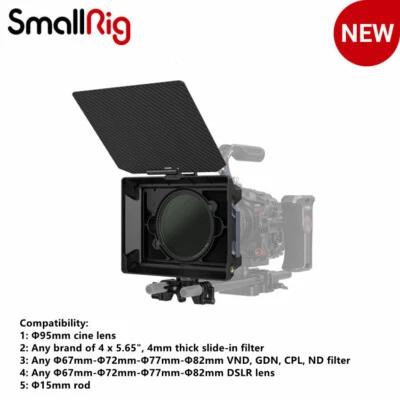 SmallRig Matte Box Star-Trail Multifunctional Modular VND Kit Camera DSLR 3645 - Image 1 of 4