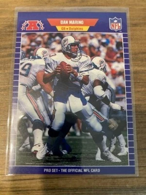 1989 Pro Set Football - DAN MARINO #220 - Miami Dolphins, Mint, HOF - Image 1 of 2