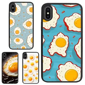 For iPhone SE4 16E 12 13 14 15 16 Pro Max Friendly Case cartoon drawn fried eggs - Picture 1 of 25