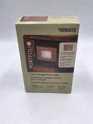 PORTFOLIO Antiguo Cobre Bajo Voltaje 7W Paisaje Superficie Cubierta Luz 92812 Foto 1 de 4