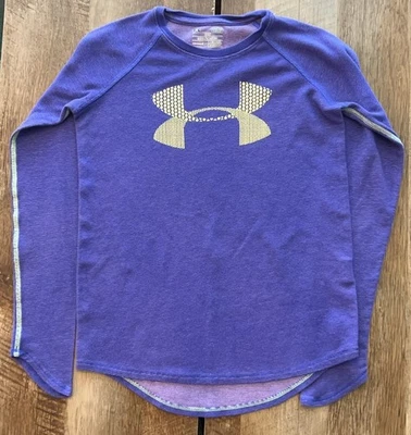 Under Armour Purple Loose Long Sleeve Thermal Top Size Youth Large Chest 16" Len - Image 1 of 3
